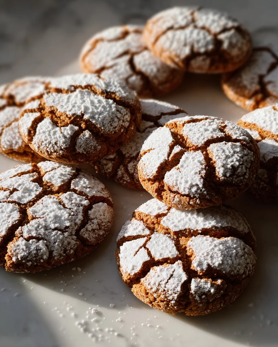 Soft and Spiced Gingerbread Crinkle Cookies