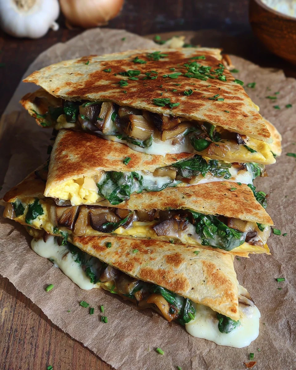 Vegan Spinach Quesadillas