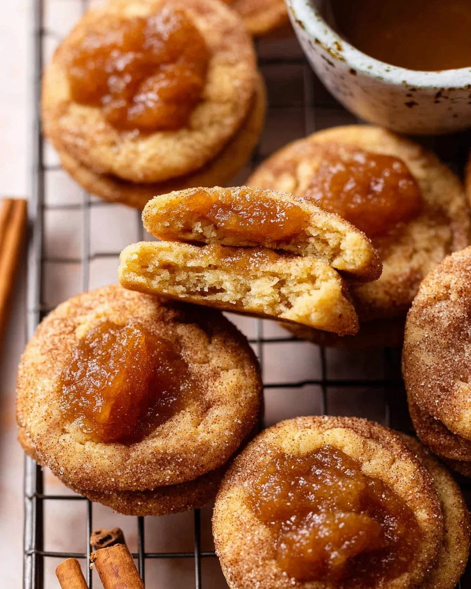Apple Butter Snickerdoodle Cookies