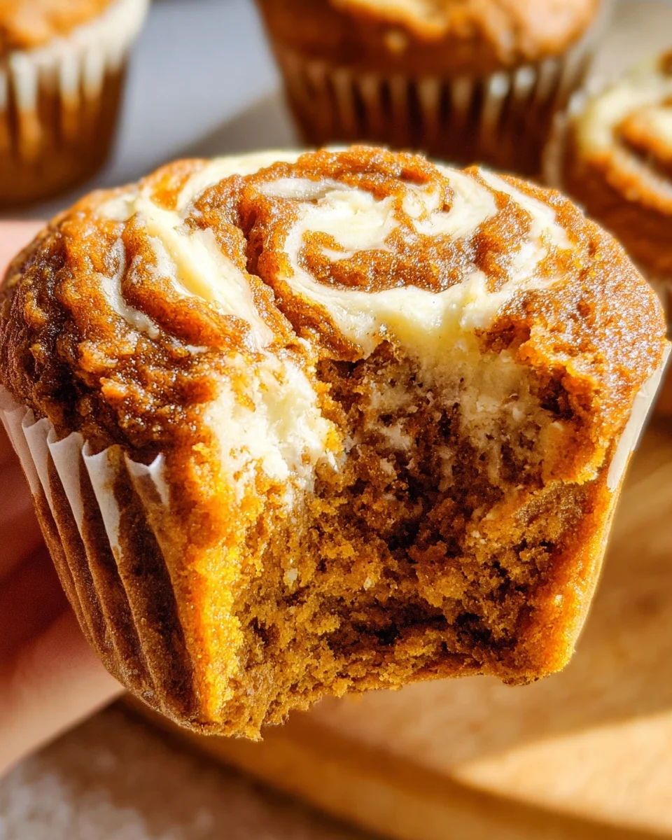 Best Swirled Pumpkin Cream Cheese Muffins