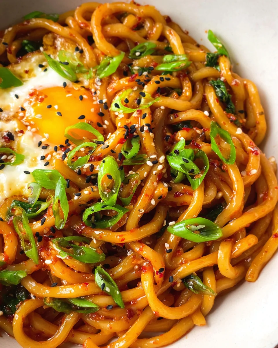 Chili Garlic Udon Noodles