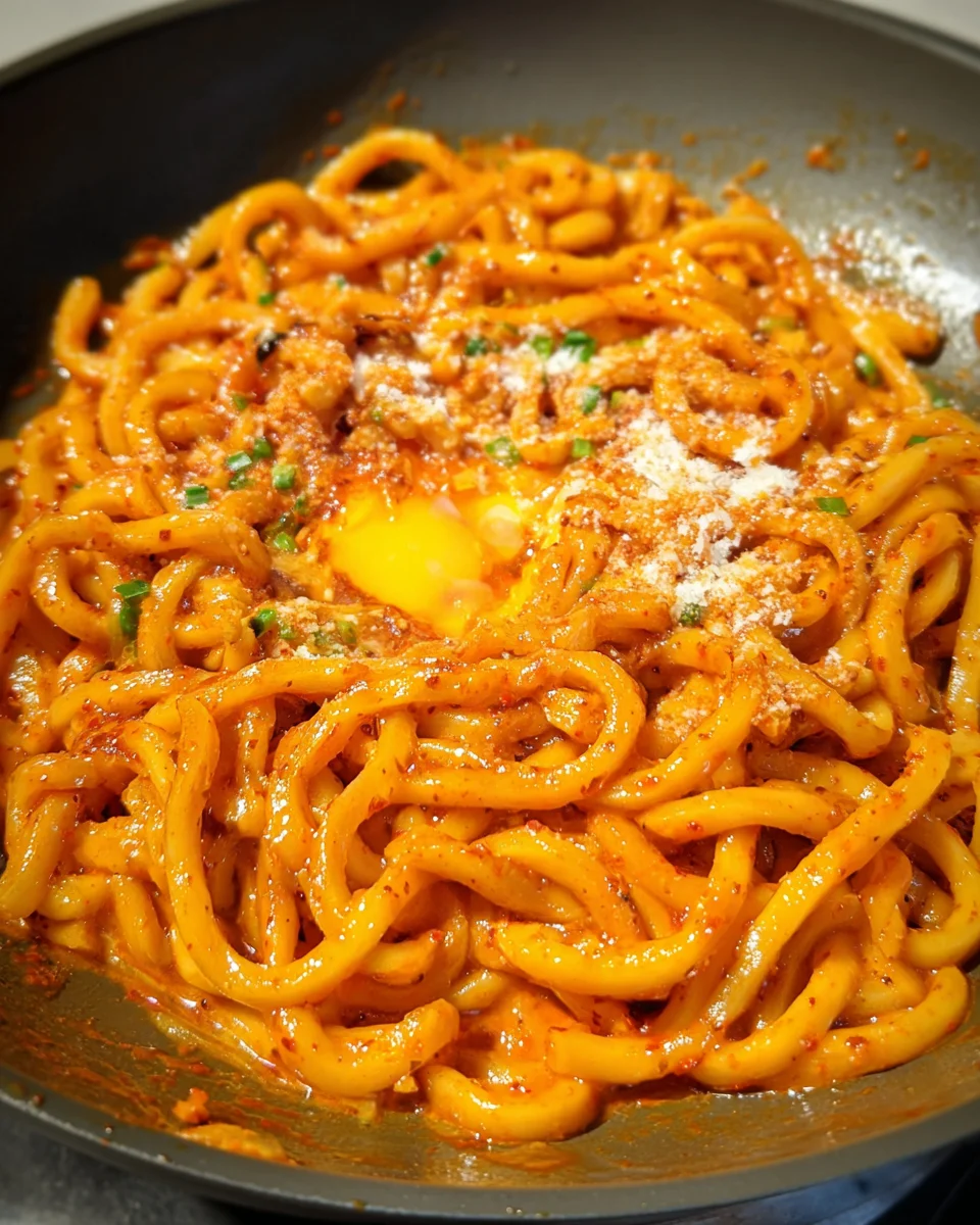 Creamy Gochujang Udon Noodles