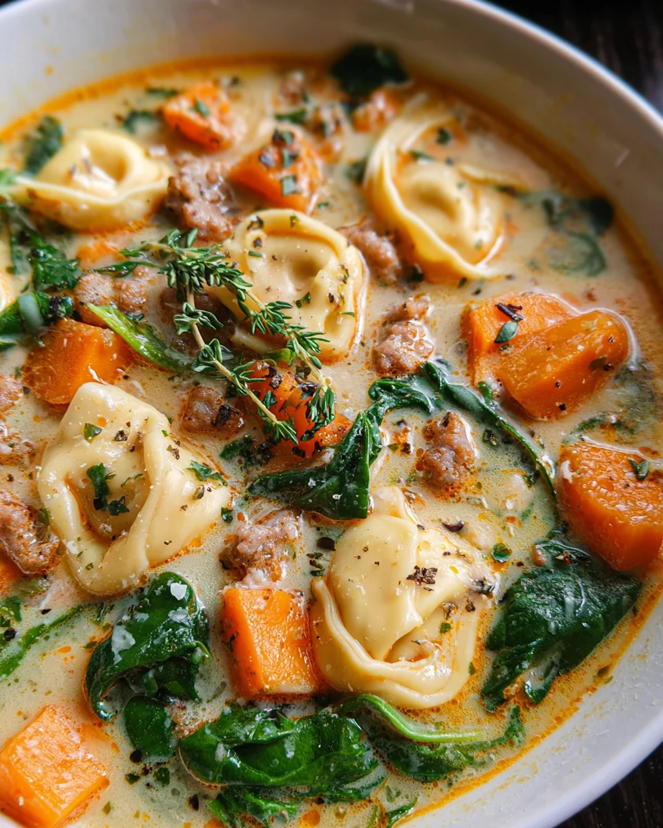 Creamy Sausage Tortellini Soup 19 Creamy