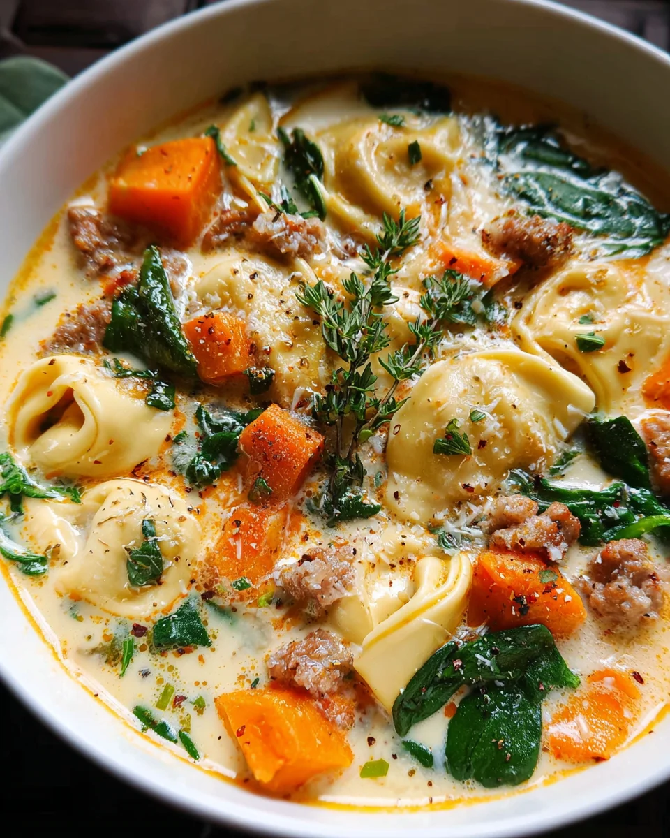 Creamy Sausage Tortellini Soup 20 Creamy
