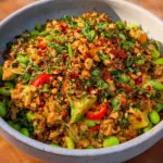 Crispy Rice Salad with Peanut-Chili Dressing