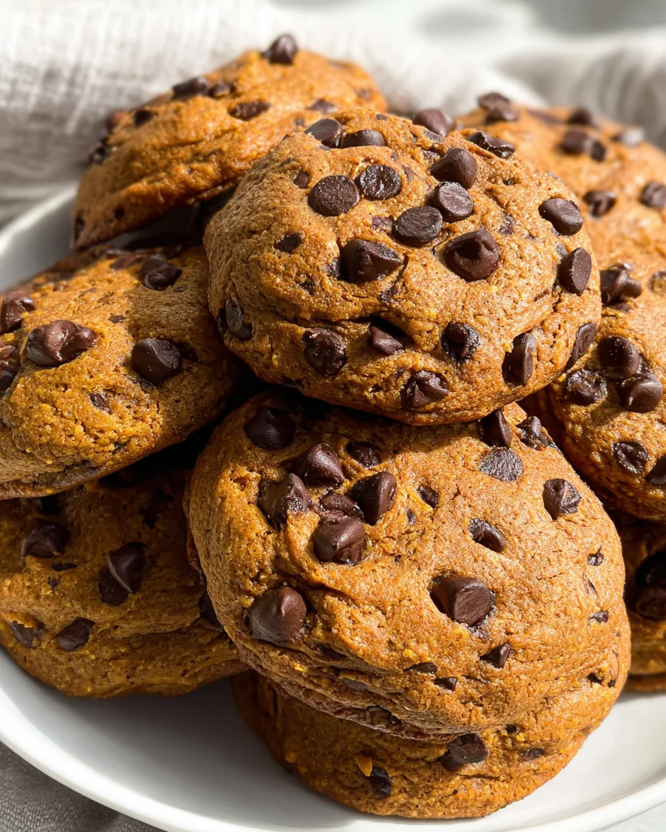 Healthy Pumpkin Chocolate Chip Cookies