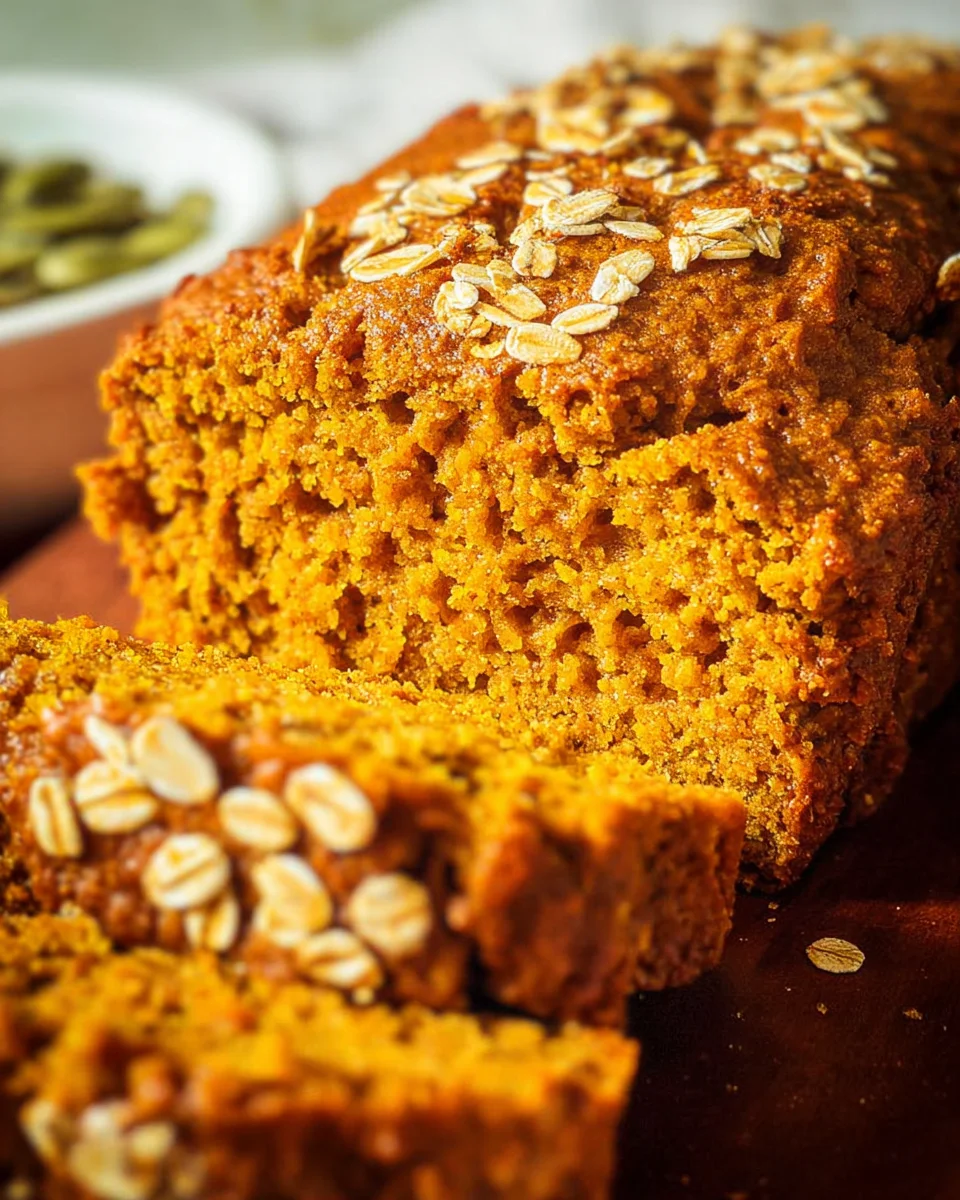 Healthy Pumpkin Oat Bread