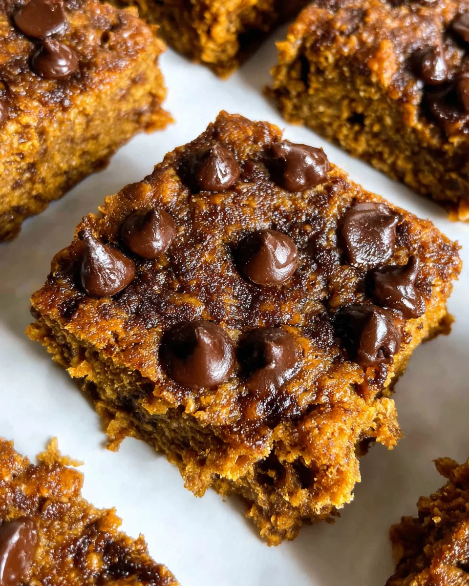Healthy Pumpkin Oatmeal Bars 20 Healthy