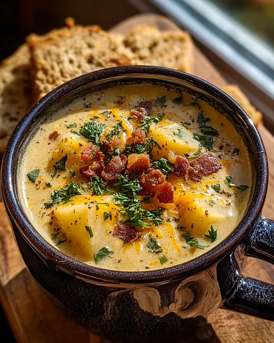 Hearty Cheddar Garlic Herb Potato Soup Recipe 23 Hearty