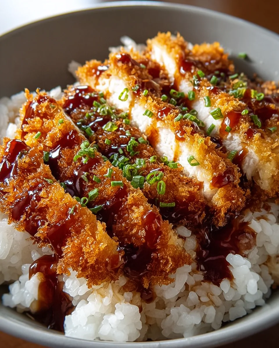 Japanese Katsu Bowls with Tonkatsu Sauce