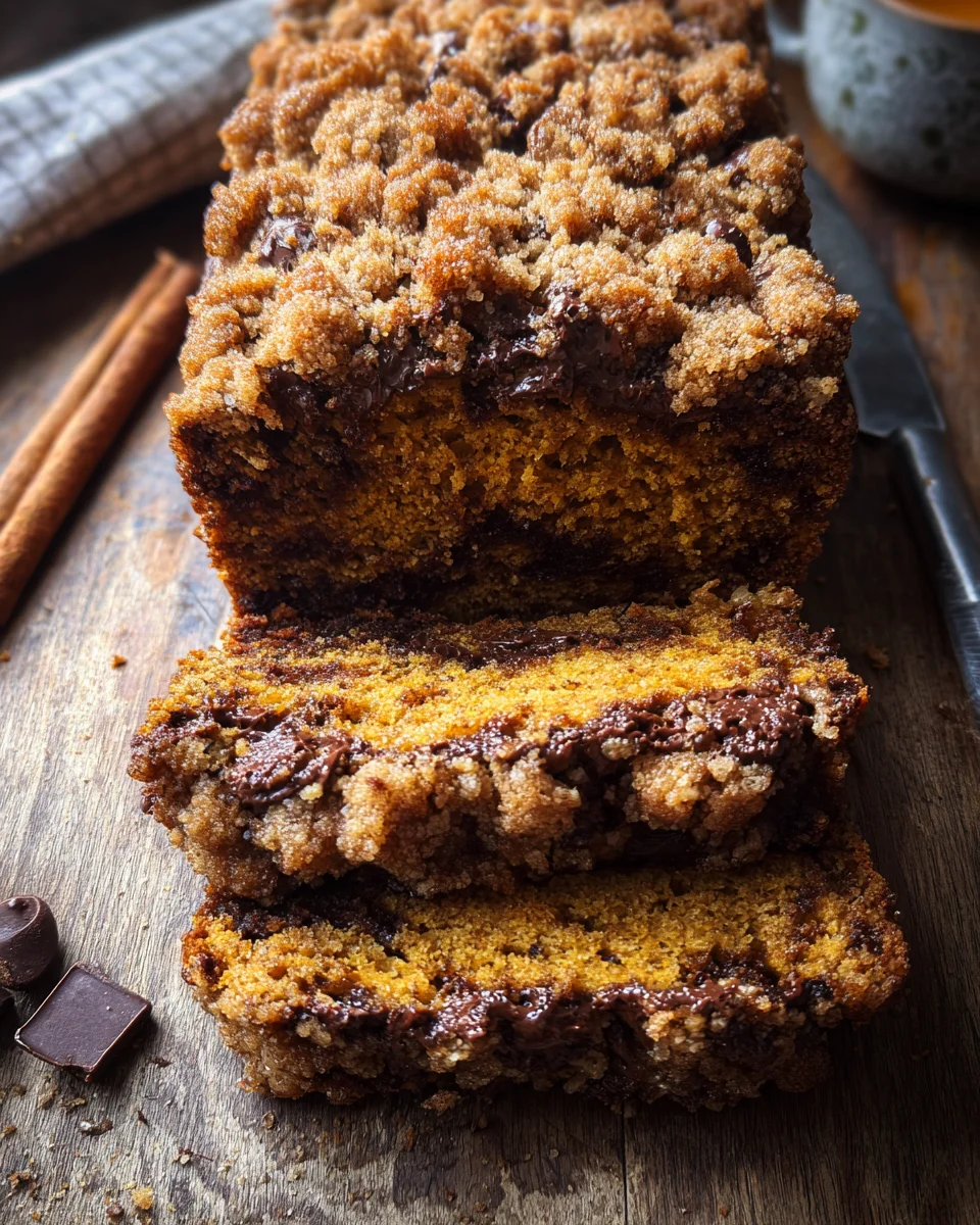 Pumpkin Chocolate Chip Streusel Bread