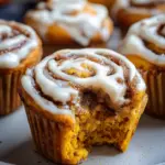 Pumpkin Cinnamon Roll Muffins