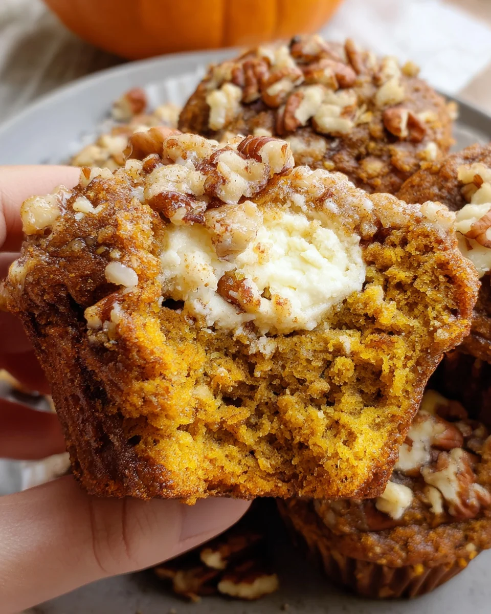 Pumpkin Spice Muffins with Cream Cheese Filling