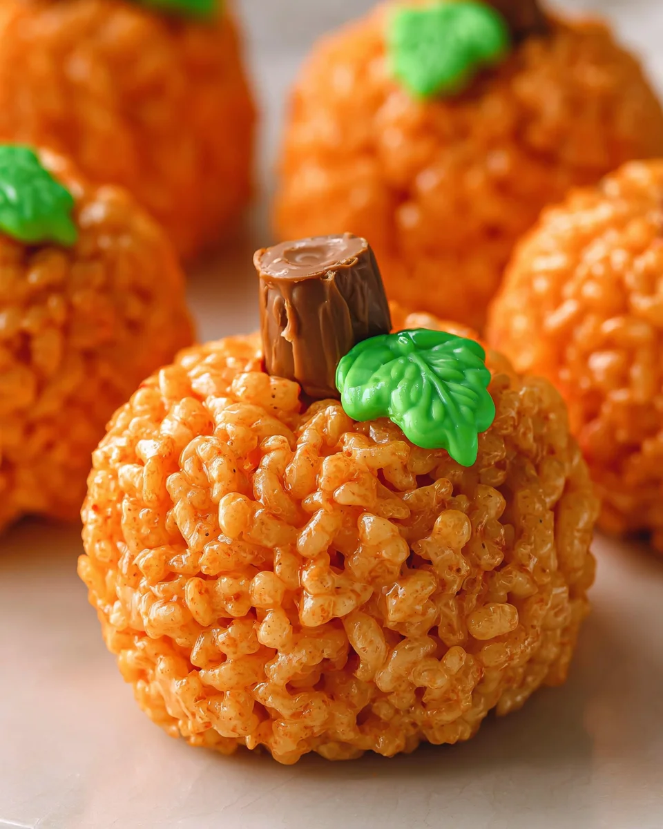 Rice Krispie Pumpkins