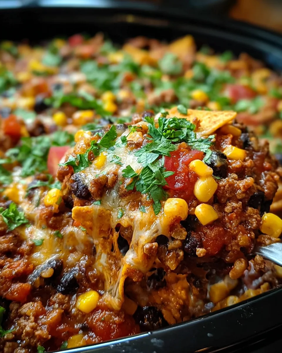 Slow Cooker Taco Casserole