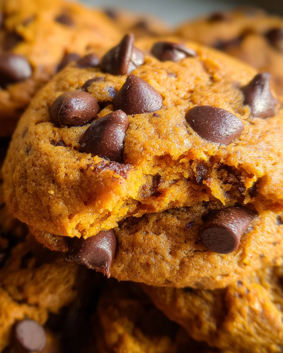 Soft Pumpkin Chocolate Chip Cookies