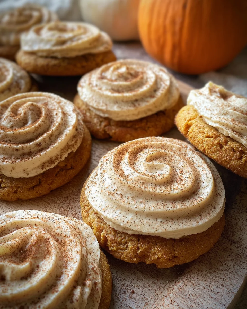 Soft Pumpkin Cookies with Cinnamon Frosting 24 Soft Pumpkin Cookies with Cinnamon Frosting