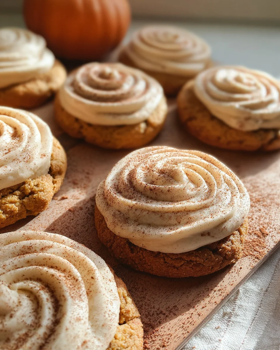 Soft Pumpkin Cookies with Cinnamon Frosting 21 Soft