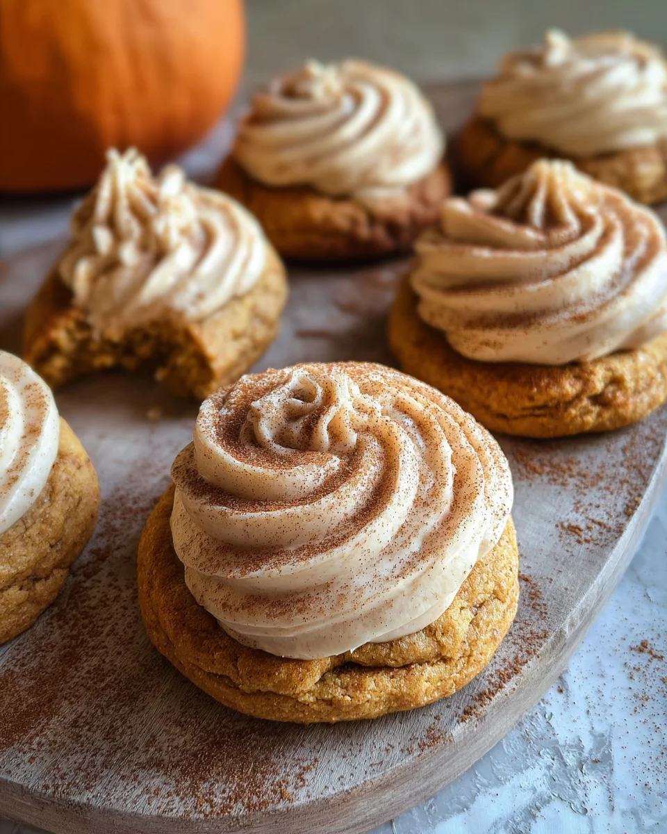Soft Pumpkin Cookies with Cinnamon Frosting 22 Soft