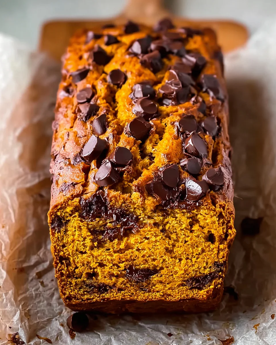 Sweet Pumpkin Banana Chocolate Chip Bread