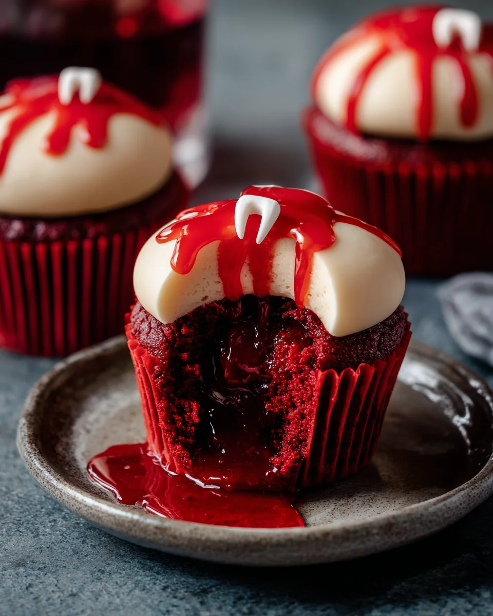 Vampire Bite Halloween Cupcakes 36 Vampire