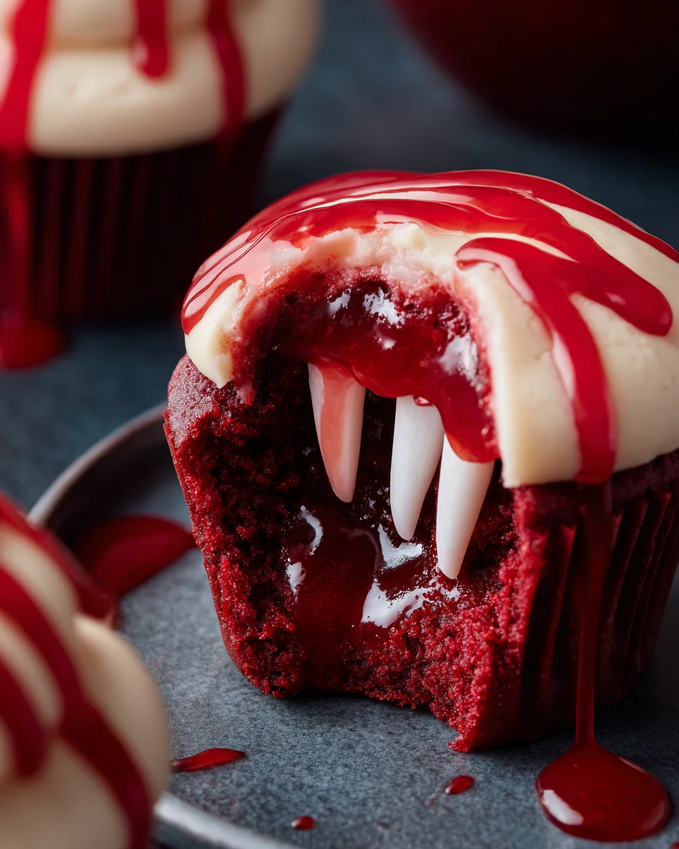 Vampire Bite Halloween Cupcakes 37 Vampire