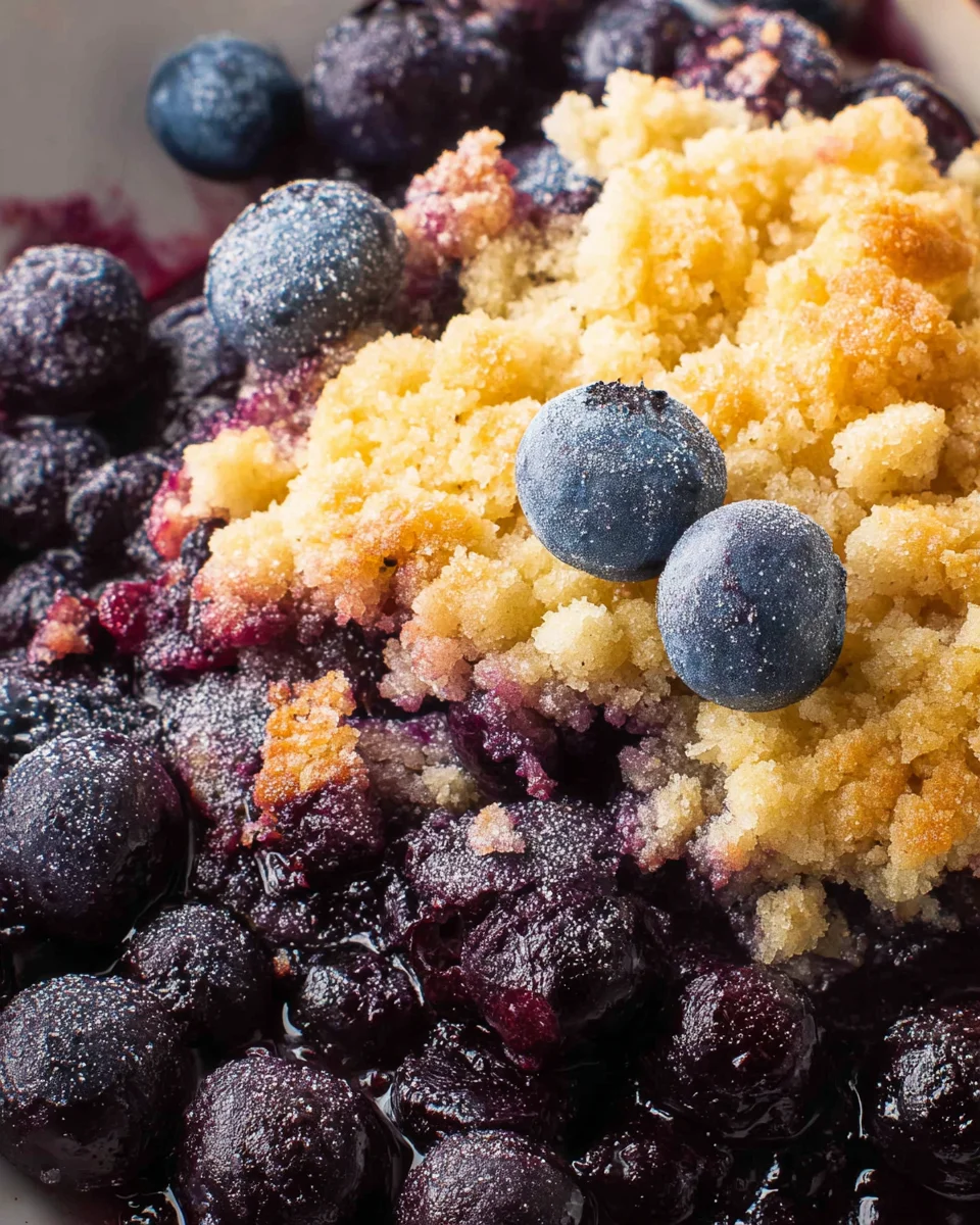 4 Ingredient Blueberry Cobbler
