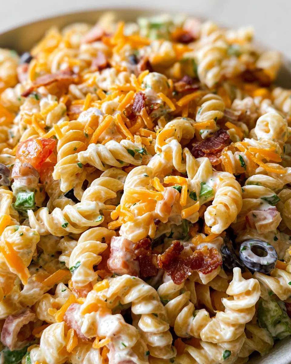 Bacon Ranch Pasta Salad 19 Bacon