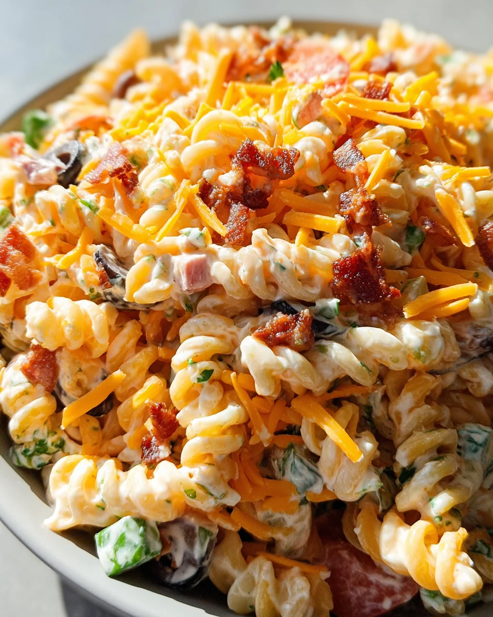 Bacon Ranch Pasta Salad 20 Bacon