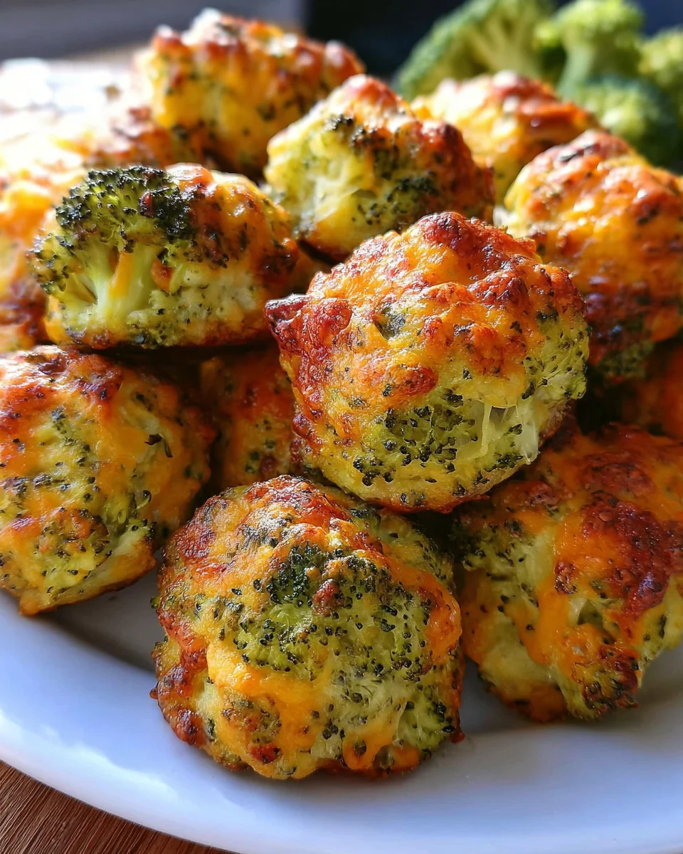 Baked Broccoli Cheese Balls 19 Baked