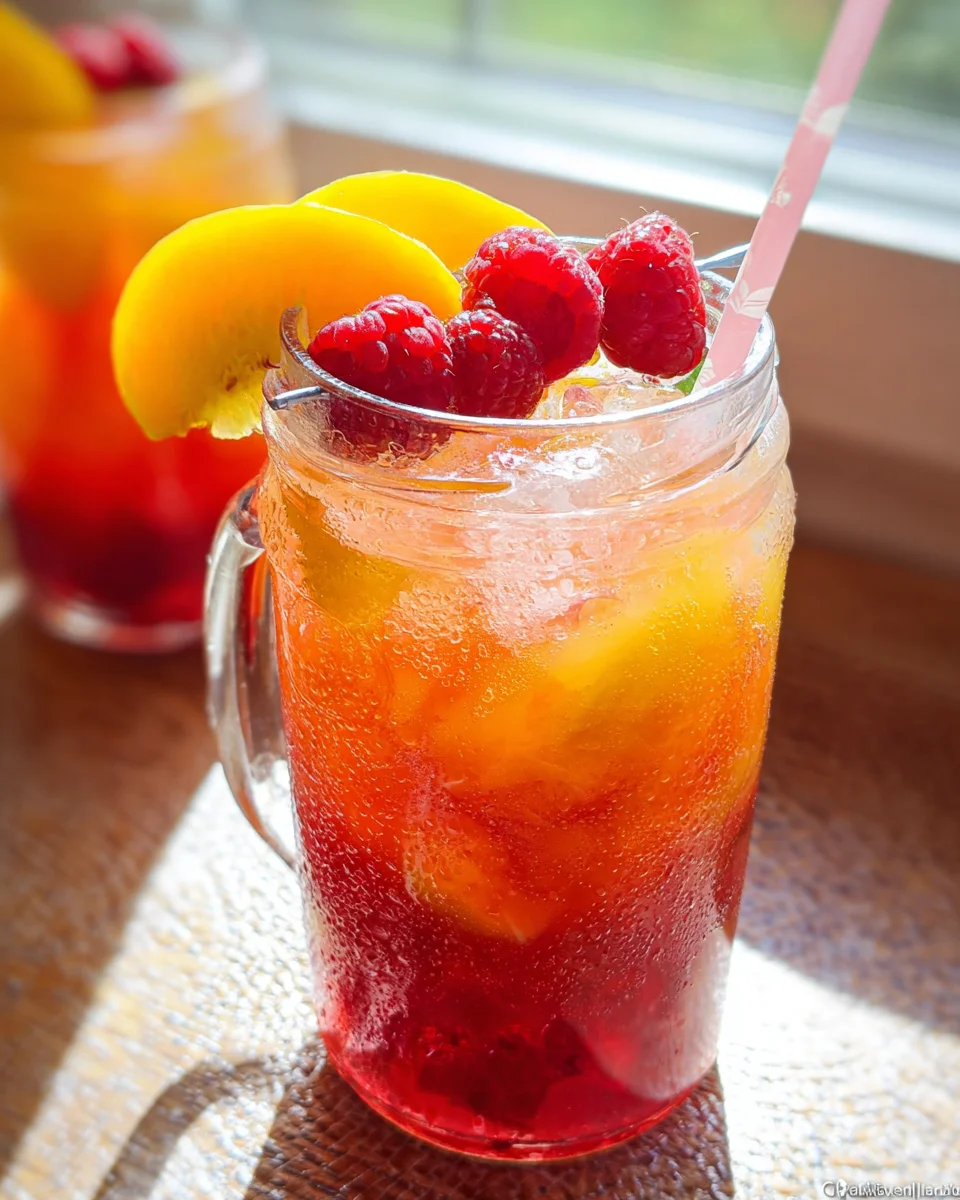 Bellini Peach Raspberry Iced Tea