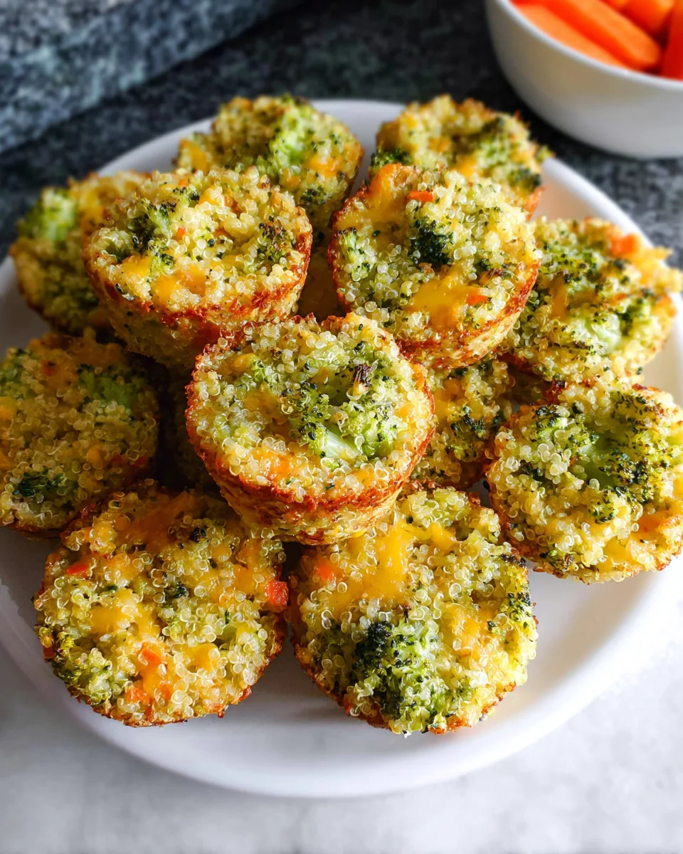Cheesy Broccoli Quinoa Bites