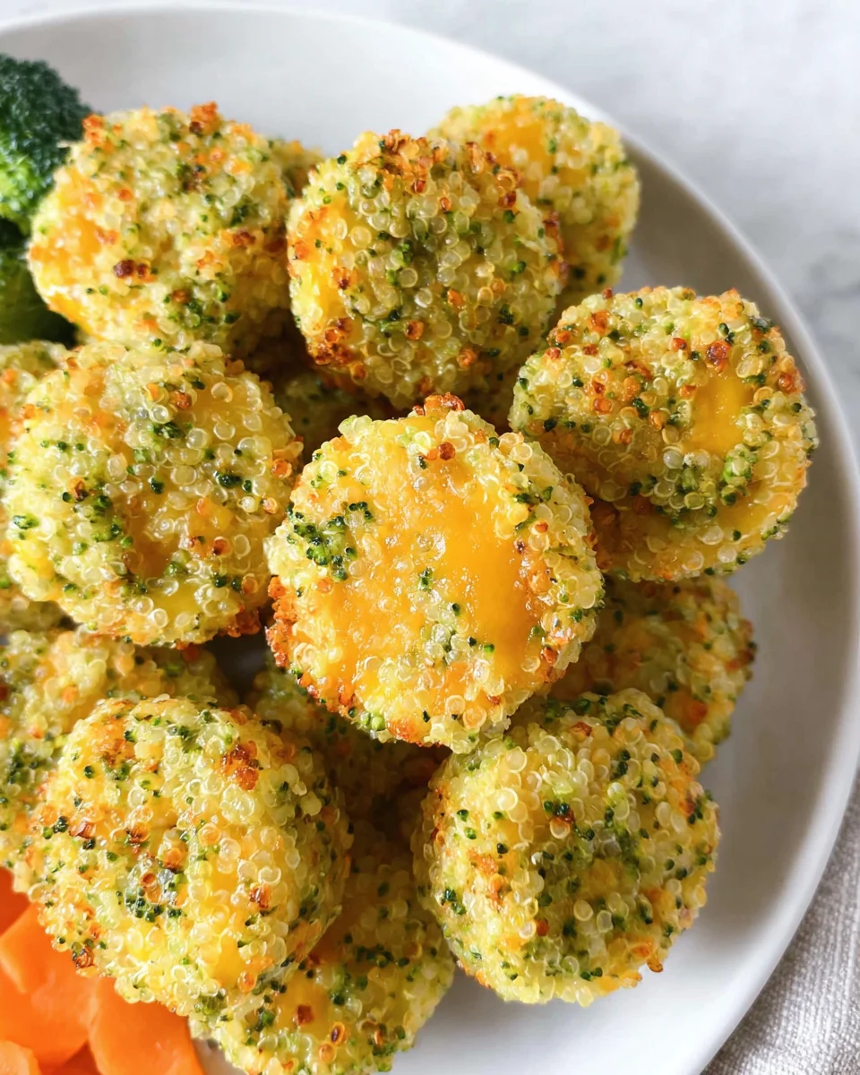 Cheesy Broccoli Quinoa Bites 16 Cheesy