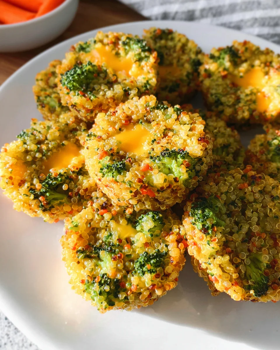 Cheesy Broccoli Quinoa Bites 17 Cheesy