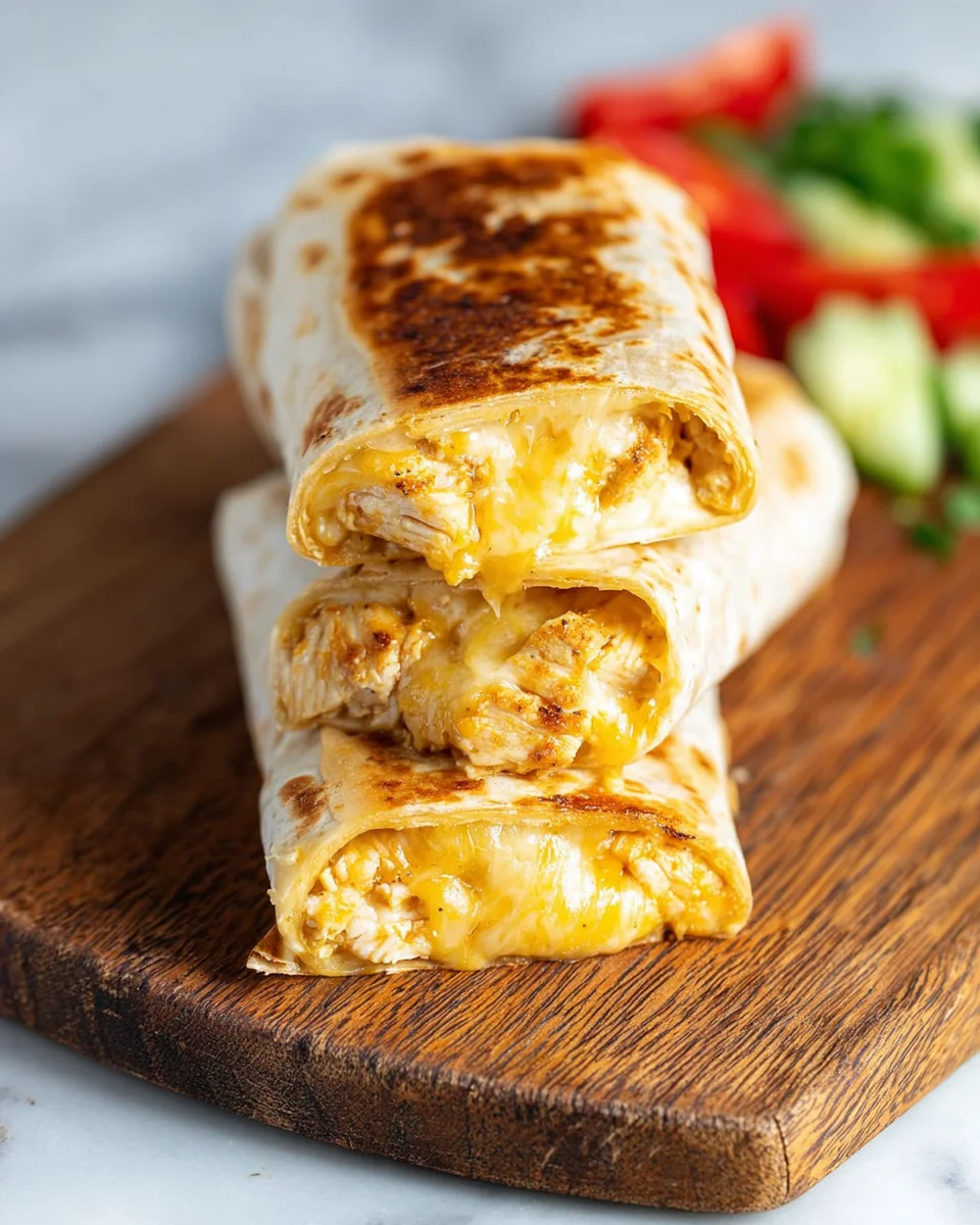 Cheesy Garlic Chicken Wraps 18 Cheesy