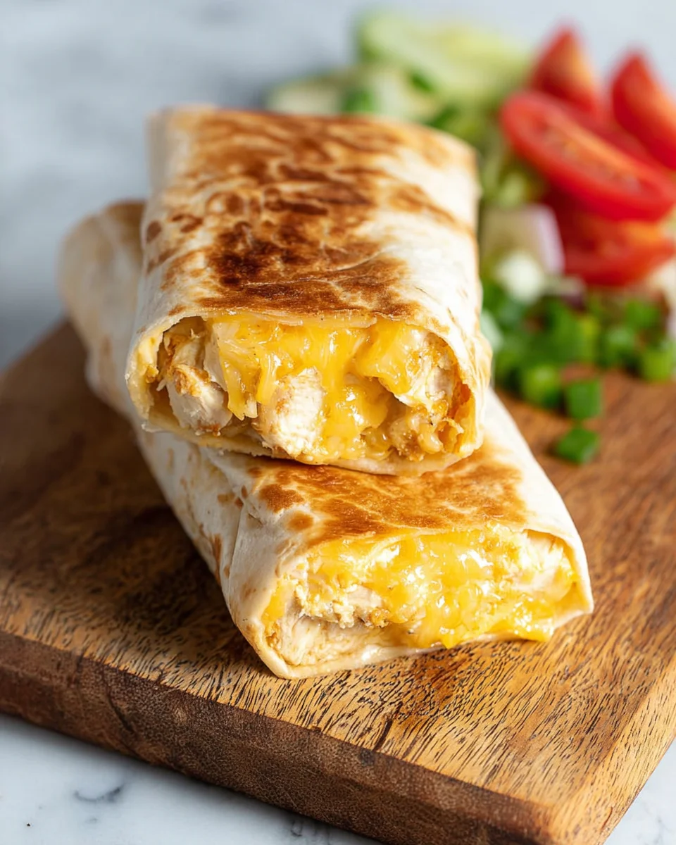 Cheesy Garlic Chicken Wraps 19 Cheesy