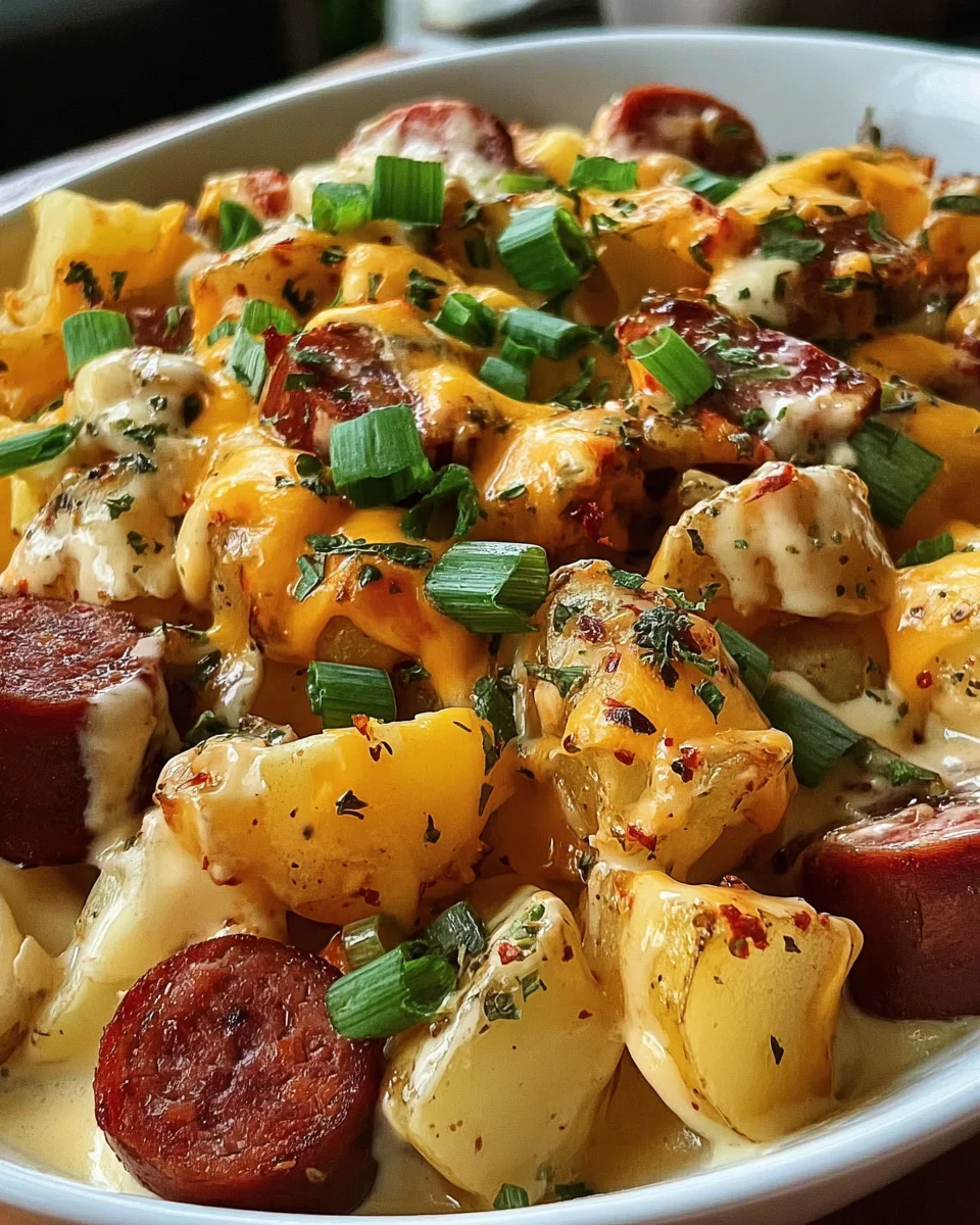 Cheesy Ranch Potatoes and Smoked Sausage 23 Cheesy
