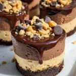 Chocolate Peanut Butter Mini Cheesecakes 23 Chocolate Peanut Butter Mini Cheesecakes