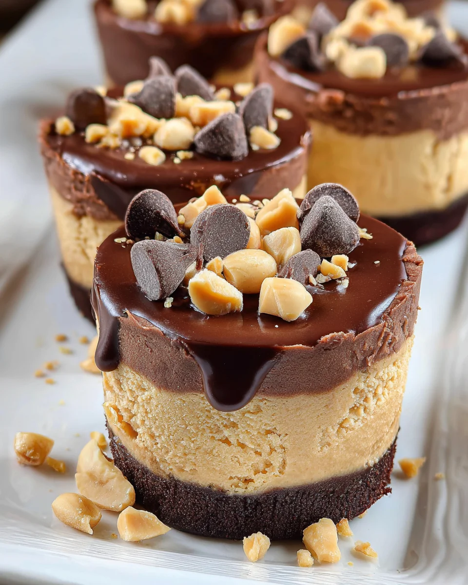 Chocolate Peanut Butter Mini Cheesecakes 21 Chocolate