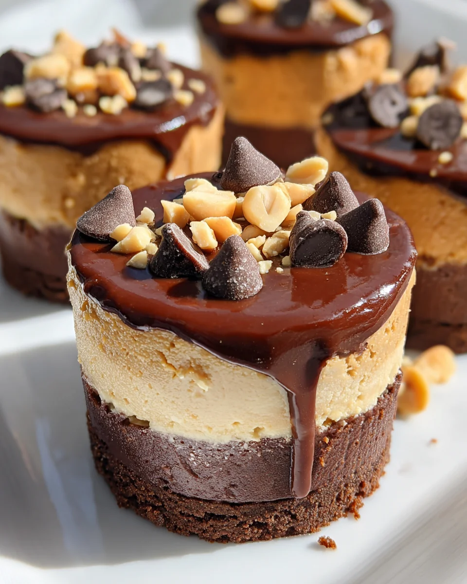 Chocolate Peanut Butter Mini Cheesecakes 22 Chocolate