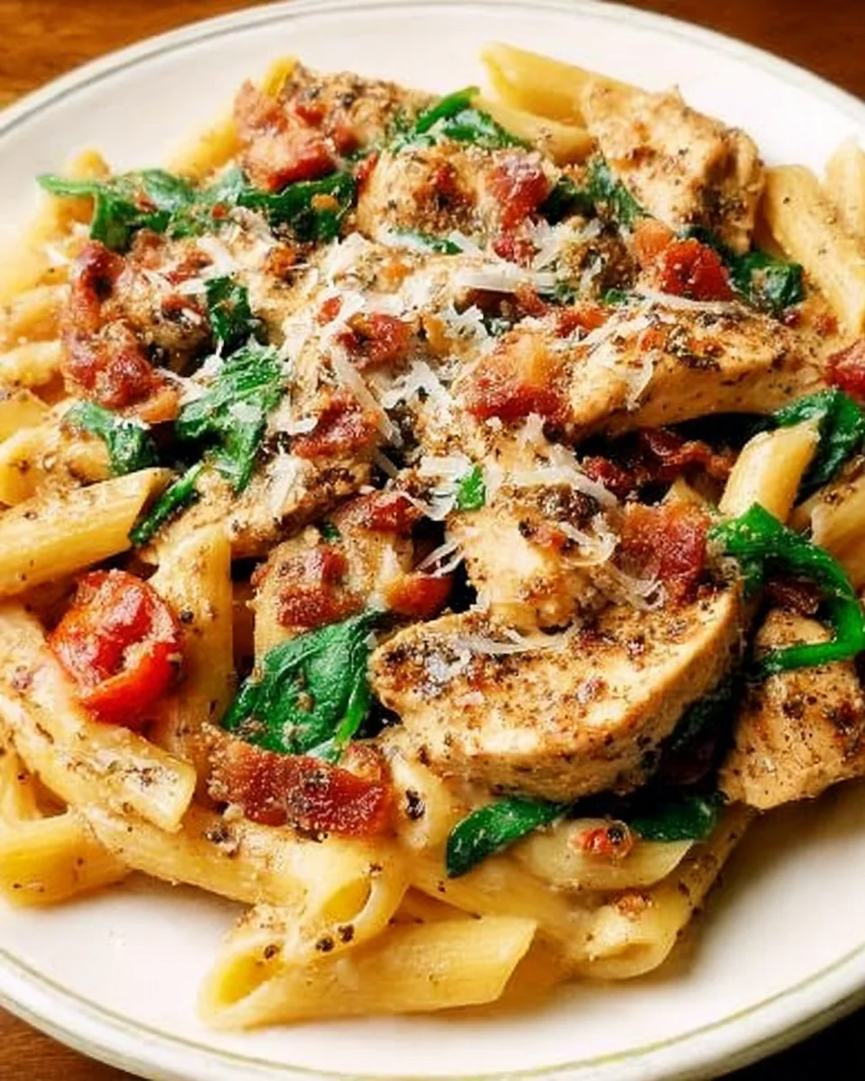 Creamy Chicken Pasta with Bacon 29 Creamy