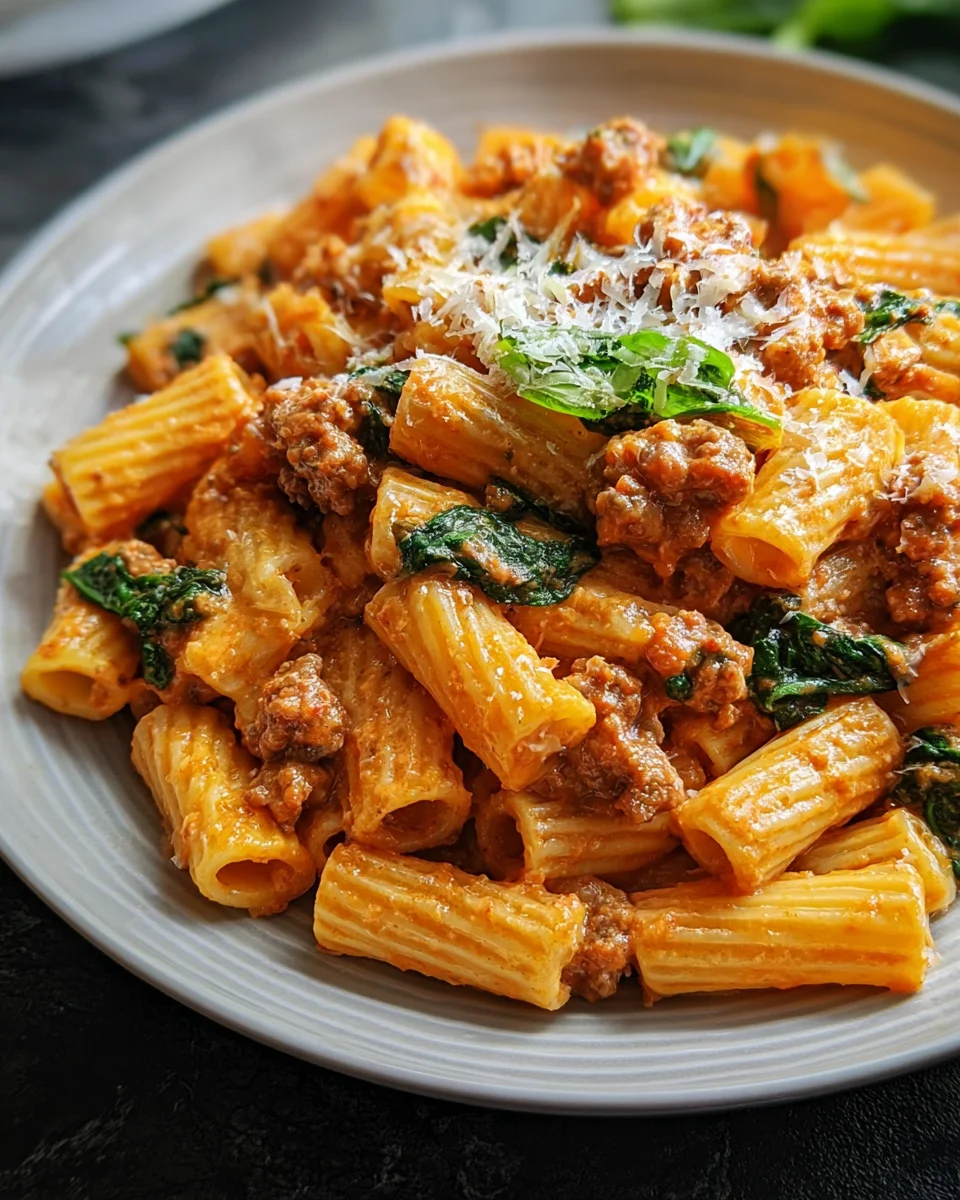 Creamy Sausage Rigatoni