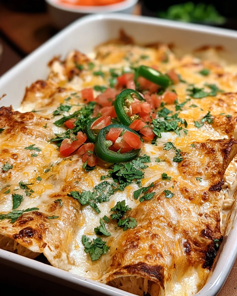 Creamy White Chicken Enchiladas
