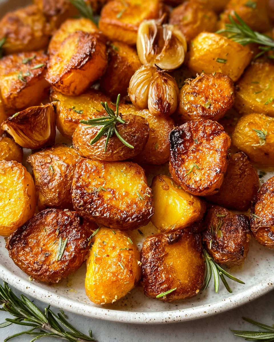 Crispy Roast Potatoes with Rosemary and Garlic - Whole30 16 Crispy
