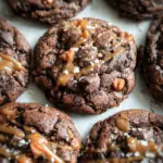 Double Chocolate Salted Caramel Cookies