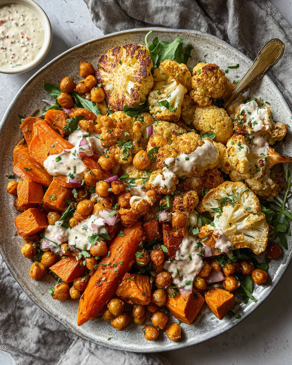 Easy Nourish Bowl Recipe with Tahini Yogurt Dressing