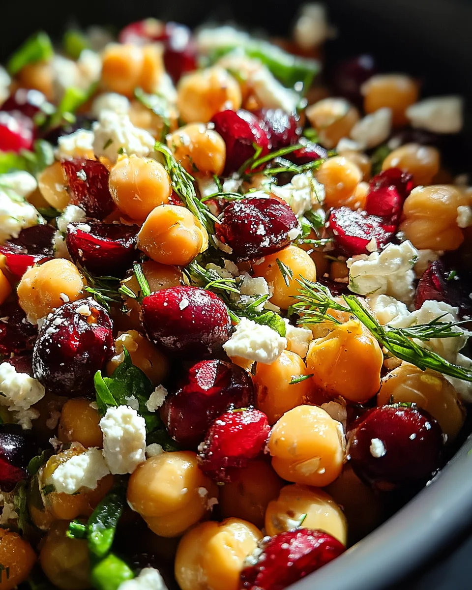 Feta & Cranberry Chickpeas with Lemon Vinaigrette 21 Feta