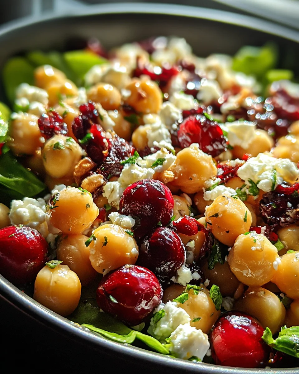 Feta & Cranberry Chickpeas with Lemon Vinaigrette 22 Feta