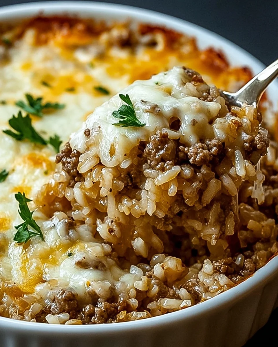 French Onion Ground Beef and Rice Casserole 21 French