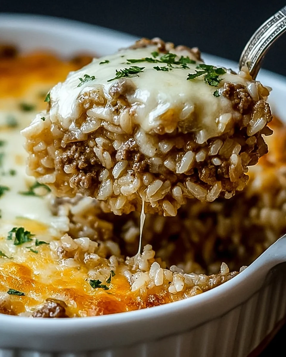 French Onion Ground Beef and Rice Casserole 22 French